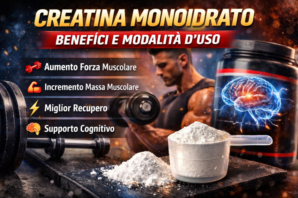 creatina monoidrato benefici e modalità d’uso